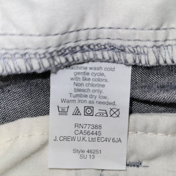 NWT J. Crew Factory 9" Gramercy Chino Shorts Mini Dots Men 34 Gray Blue Preppy - Picture 7 of 8